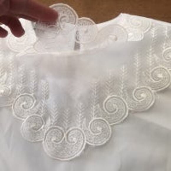 Vintage sentiments of California White Lace Collar Blouse size medium - Picture 6 of 12